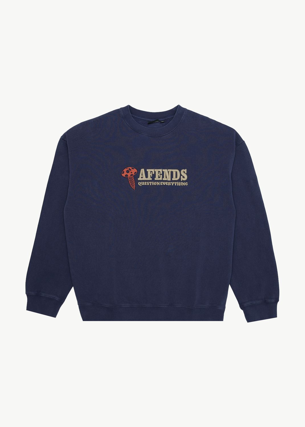 NUTS N BOLTS RECYCLED CREW NECK - WASHED DEEP SEA