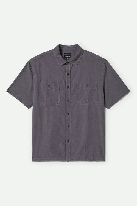 CRU MICRO PLAID S/S SHIRT - WASHED NAVY