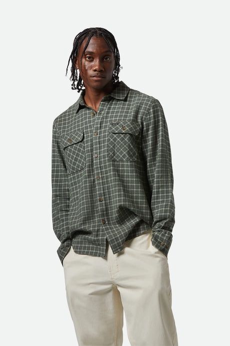 BOWERY LW ULTRA FLANNEL - IVY GREEN /WHITE CAP