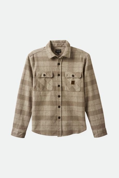 BOWERY HEAVY L/S FLANNEL - OFF WHITE /CINDER