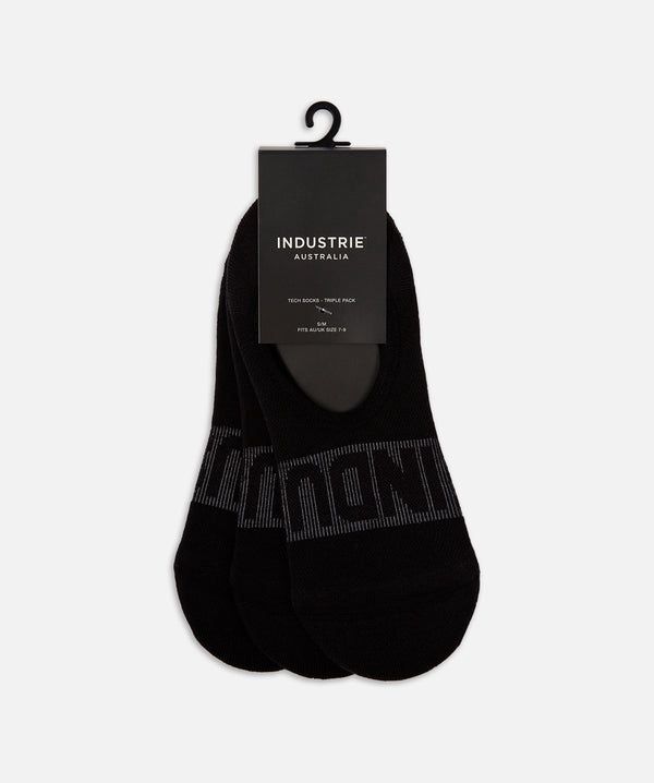 THE 3 PACK TECH SOCKS  - BLACK
