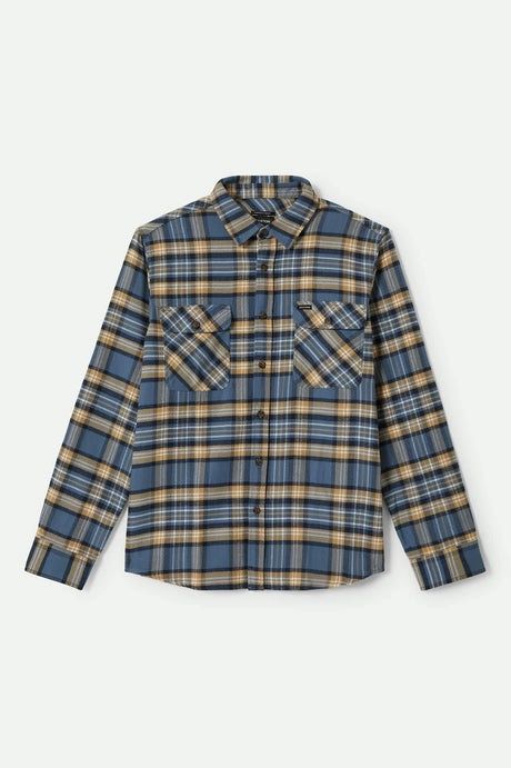 BOWERY FLANNEL - AZURE BLUE WASHED NAVY / SAND