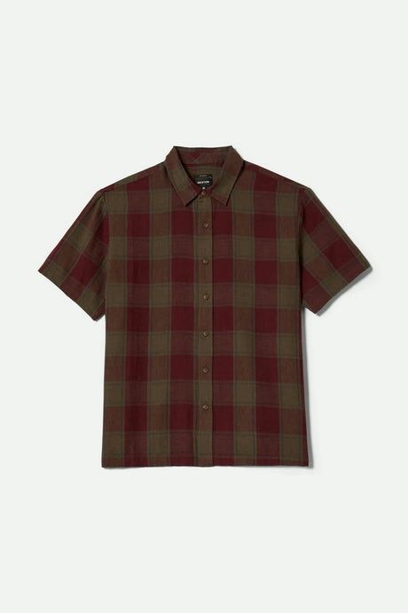 CRU LINEN BLEND S/S WVN -OLIVE SURPLUS/PORT