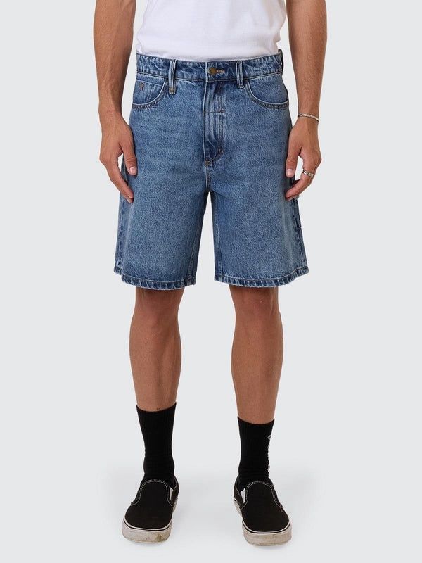 SLACKERS DENIM SHORT - STONED BLUE