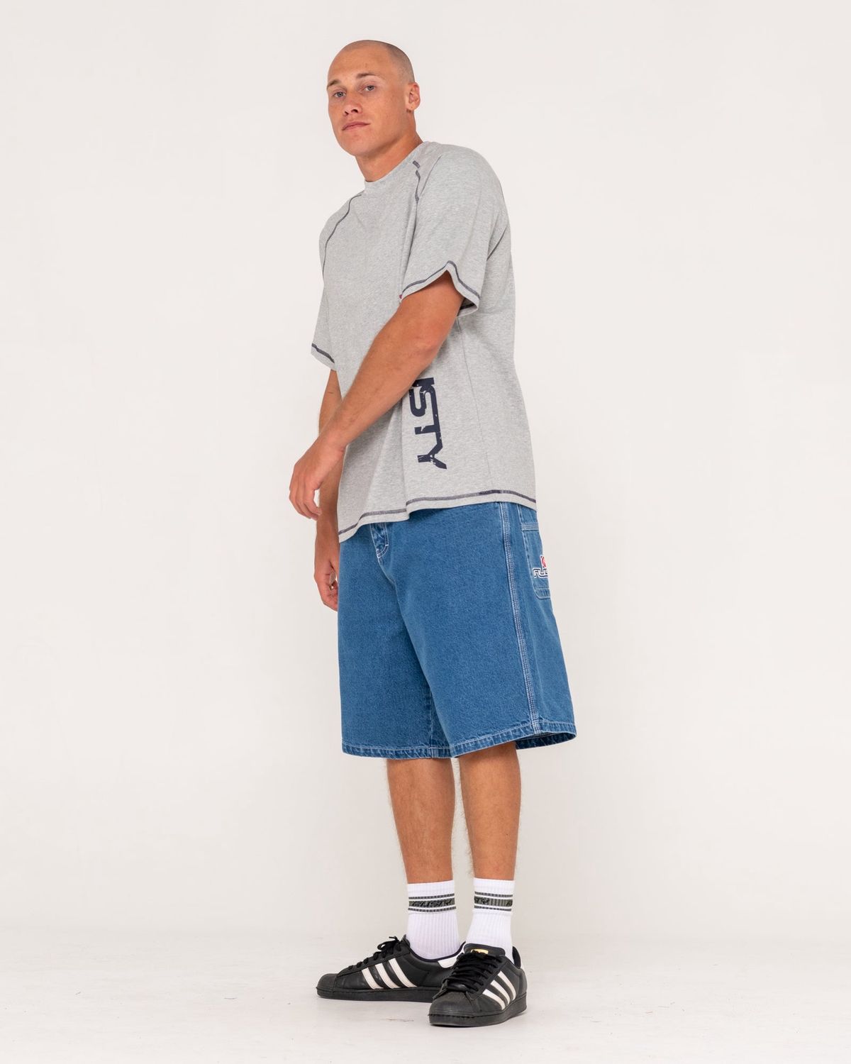 BOONTA DRAGGIN JORT - MIDDY BLUE