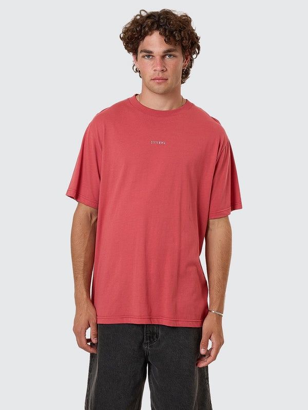 MINIMAL THRILLS MERCH FIT TEE - REDWOOD