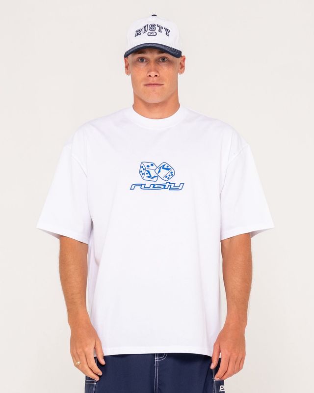 DOUBLE OR NOTHING SHORT SLEEVE TEE - WHITE
