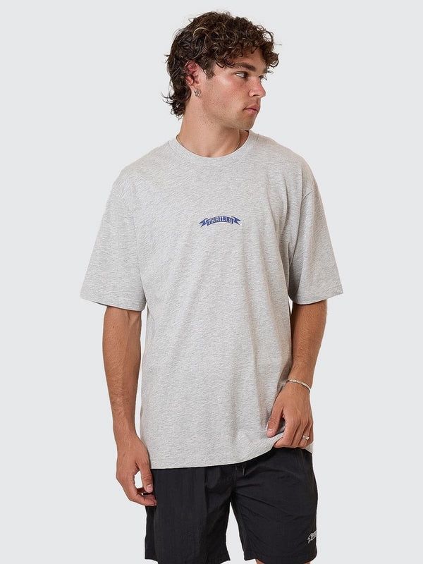 PENNANT EMBRO OVERSIZE FIT TEE - SNOW MARLE
