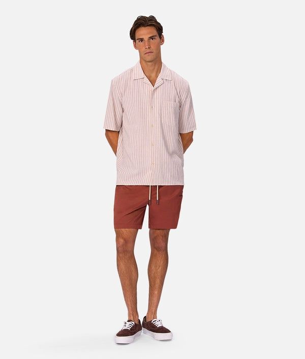 THE AZURE  SWIM SHORT - CAYENNE