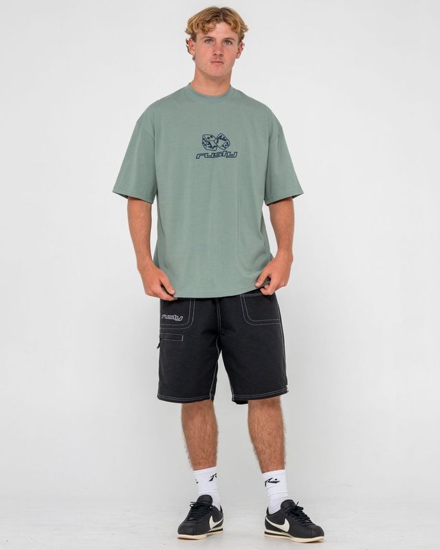 DOUBLE OR NOTHING SHORT SLEEVE TEE - SLATE