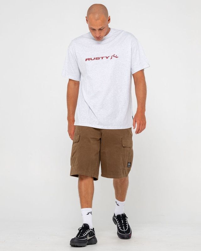 VITAL RUSTY SHORT SLEEVE TEE - ECRU MARLE