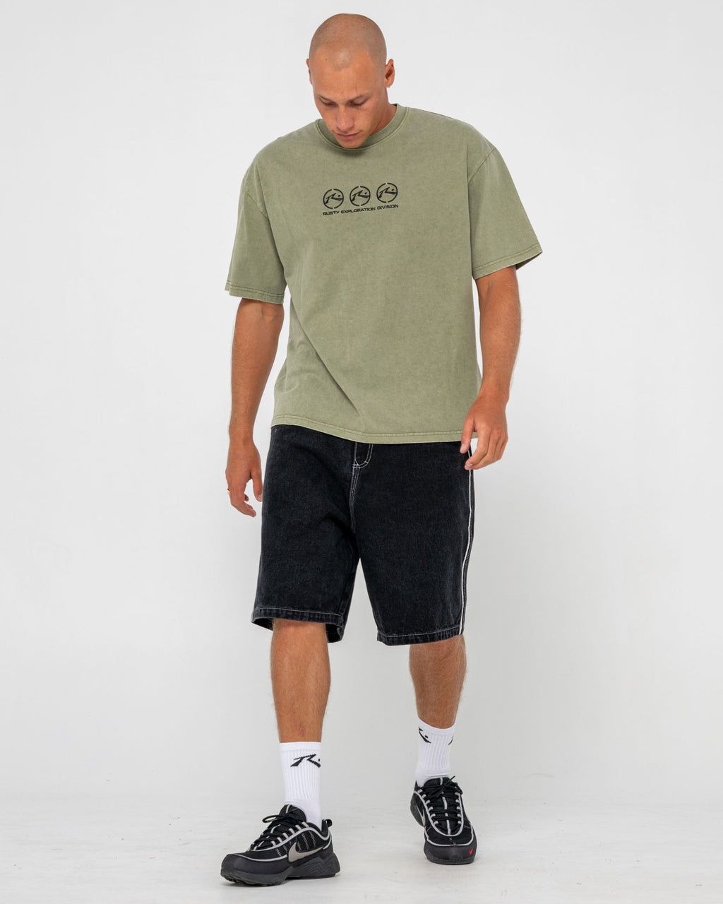 CRUSOE WASH SHORT SLEEVE TEE - SAVANNA