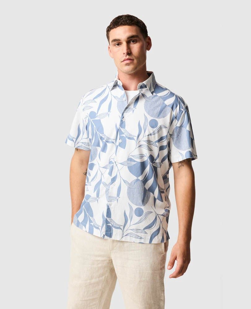 CARRINGTON SS SHIRT - STONEWASH