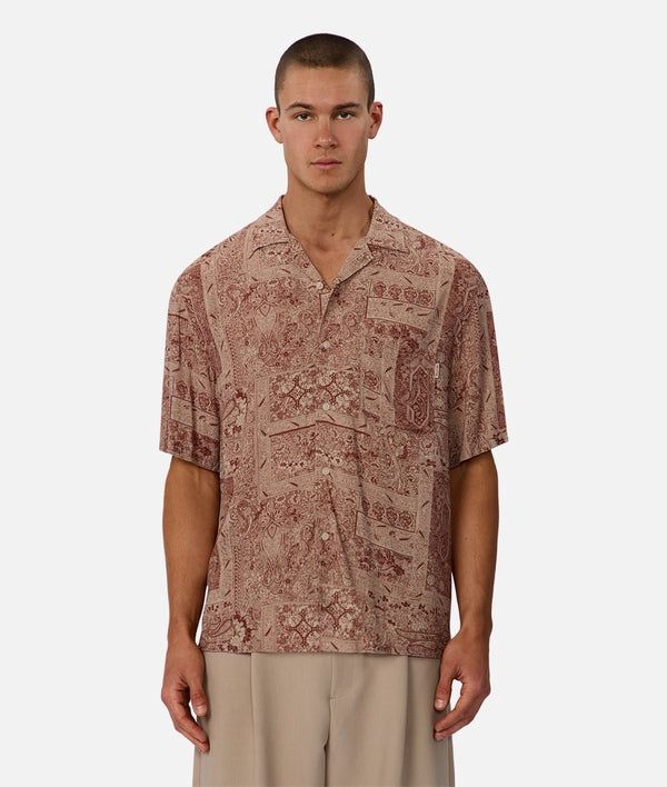THE PASADENA S/S SHIRT - RUST COMBO