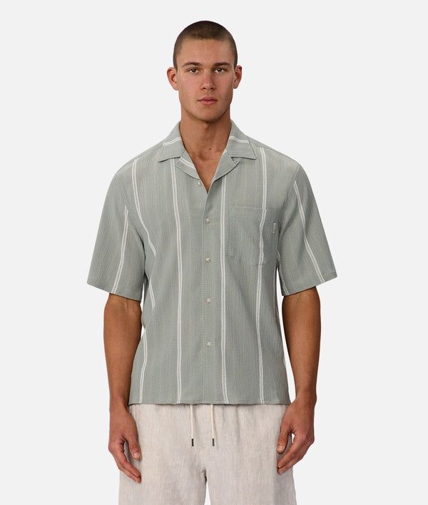 THE FULLERTON S/S SHIRT - SPRUCE / WHITE