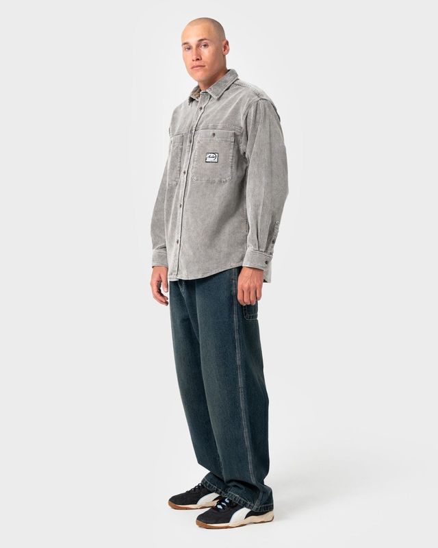 COBRA WASHED OVER SHIRT - OYSTER GREY