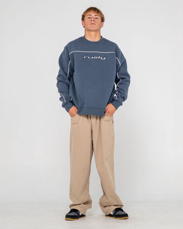 TRIGGER CREW FLEECE - ATLANTIC BLUE