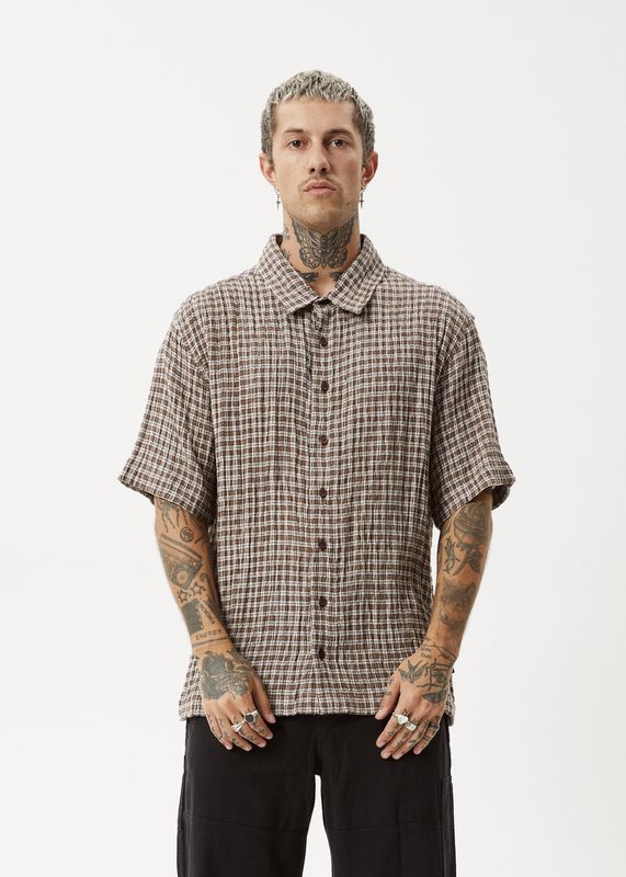 BASE SHORT SLEEVE SHIRT - COFFEE CHECK