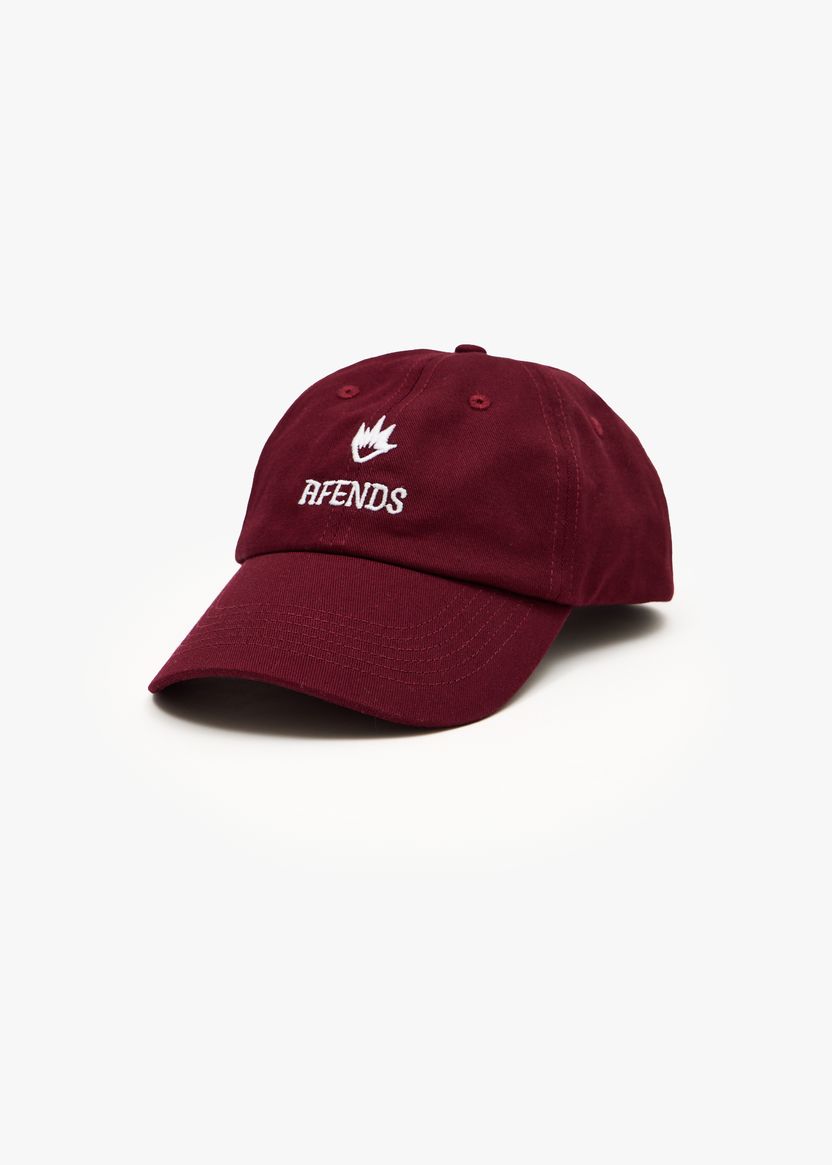 BURNIN RECYCLED SIX PANEL CAP - BURGUNDY