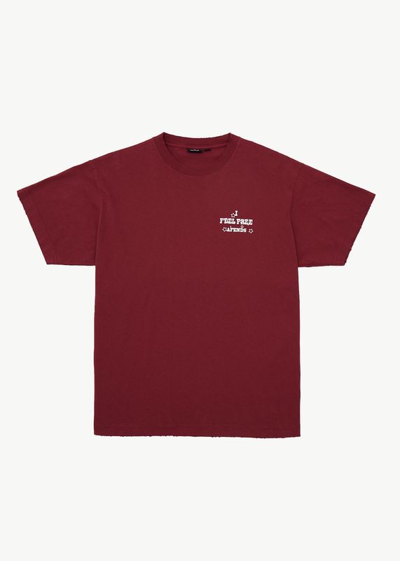 SONORAN BOXY TEE - WASHED BURGUNDY