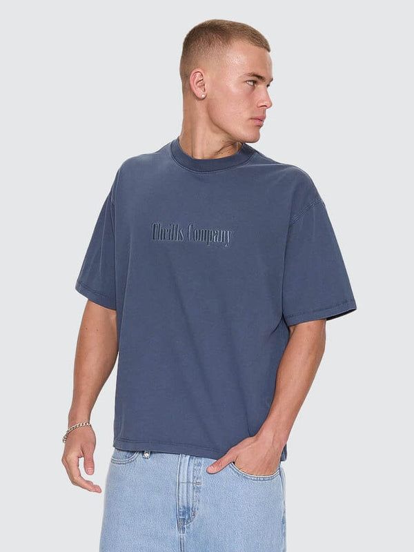 PRIMITIVE THRILLS OVERSIZED BOXED CROP TEE - HERITAGE NAVY
