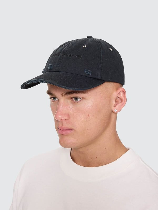 EVERYTHING IN ITS PLACE 6 PANEL CAP - BLACK