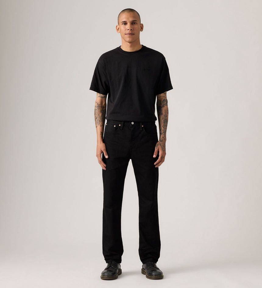 LEVI'S MEN 516 STRAIGHT JEANS - BLACK RINSE