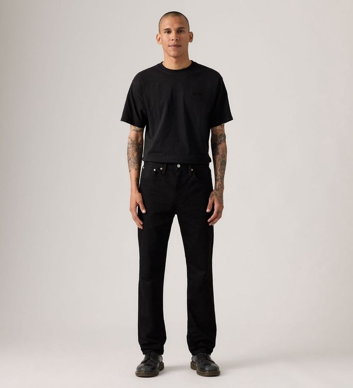 LEVI'S MEN 516 STRAIGHT JEANS - BLACK RINSE