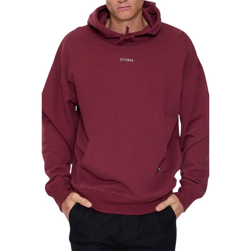 MINIMAL THRILL SLOUCH PULL ON HOOD - NEW MAROON
