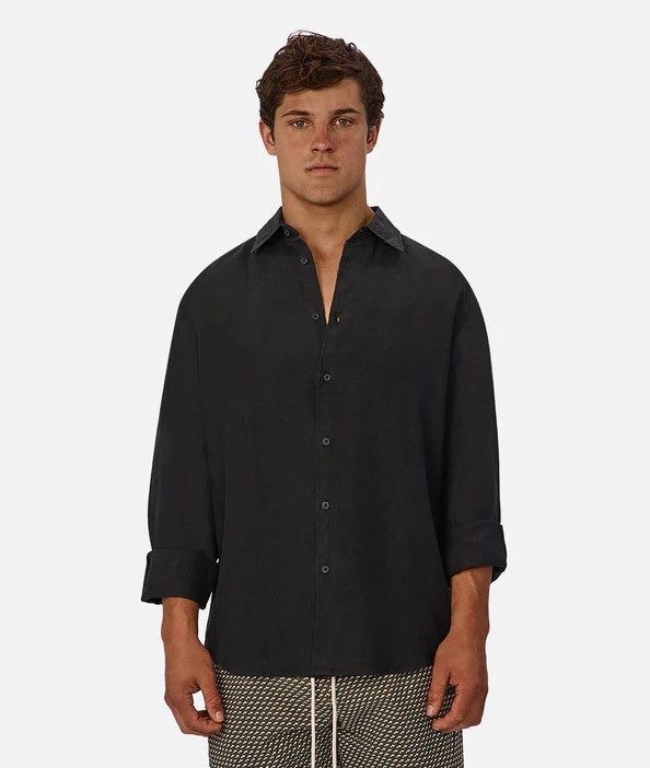 THE ST MARTINS L/S SHIRT - BLACK