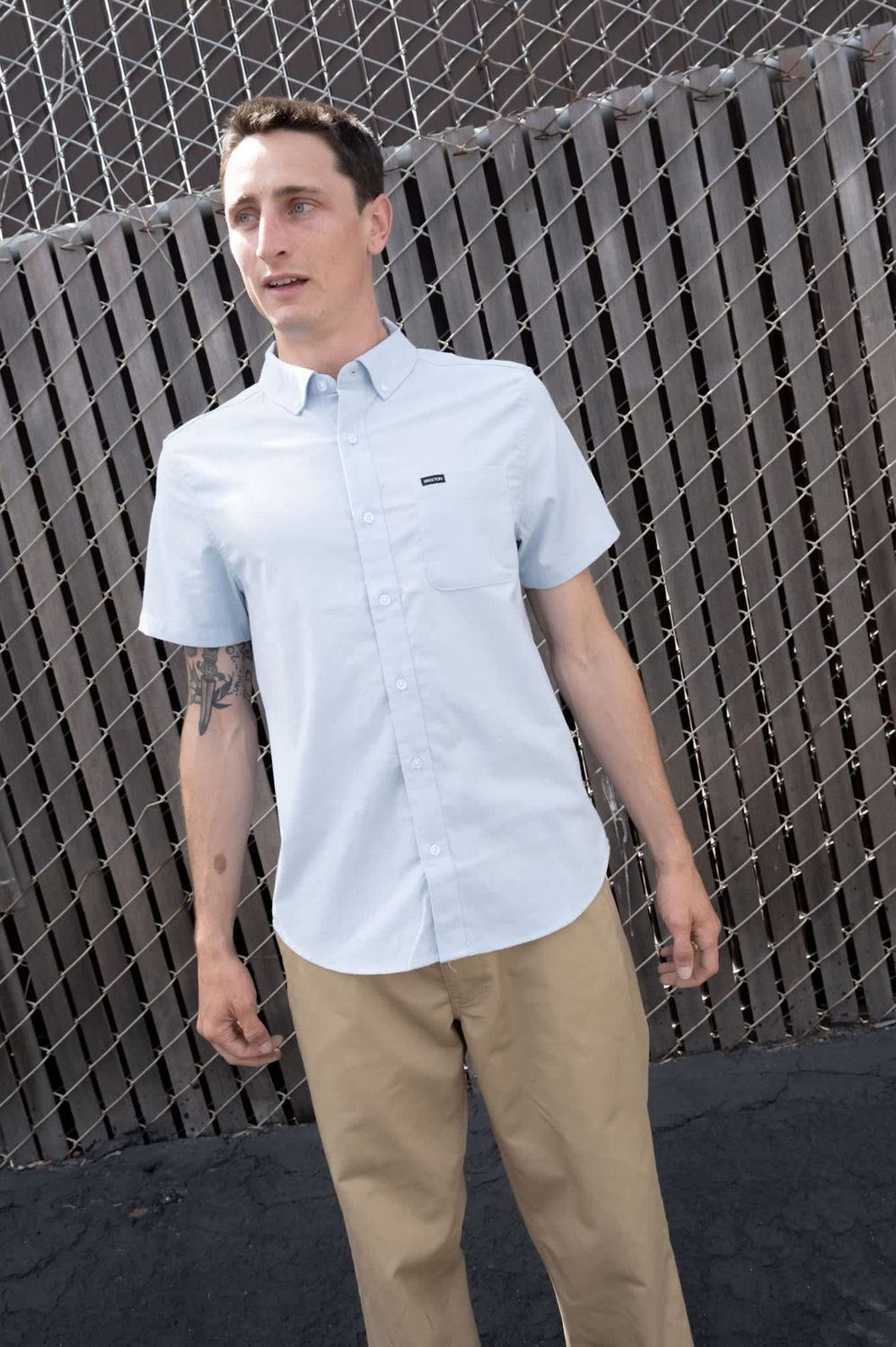 SANFORD OXFORD SHORT SLEEVE - DUSTY BLUE