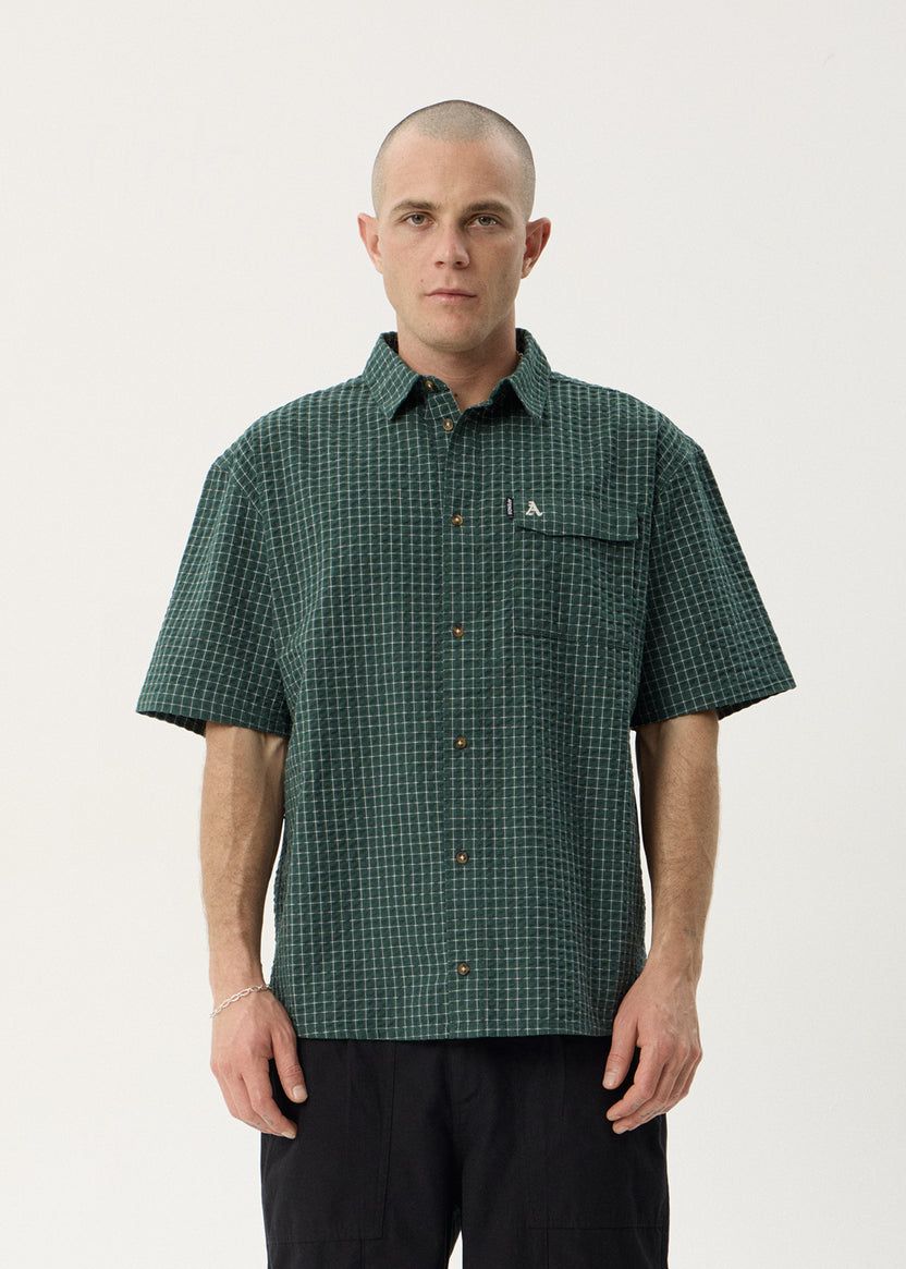 REVERB ORGANIC SHORT SLEEVE SHIRT - PINE CHECK