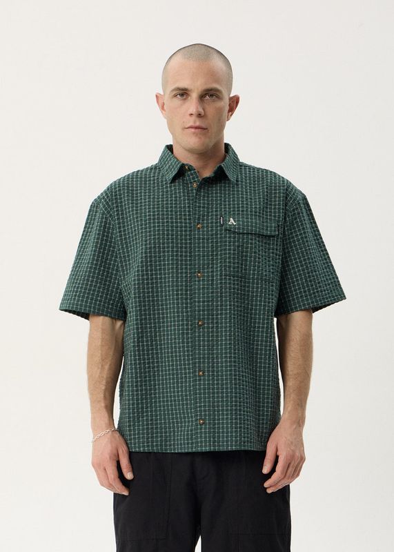 REVERB ORGANIC SHORT SLEEVE SHIRT - PINE CHECK