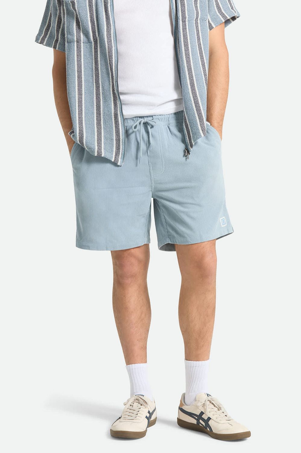 EVERYDAY CORDUROY SHORT - DUSTY BLUE