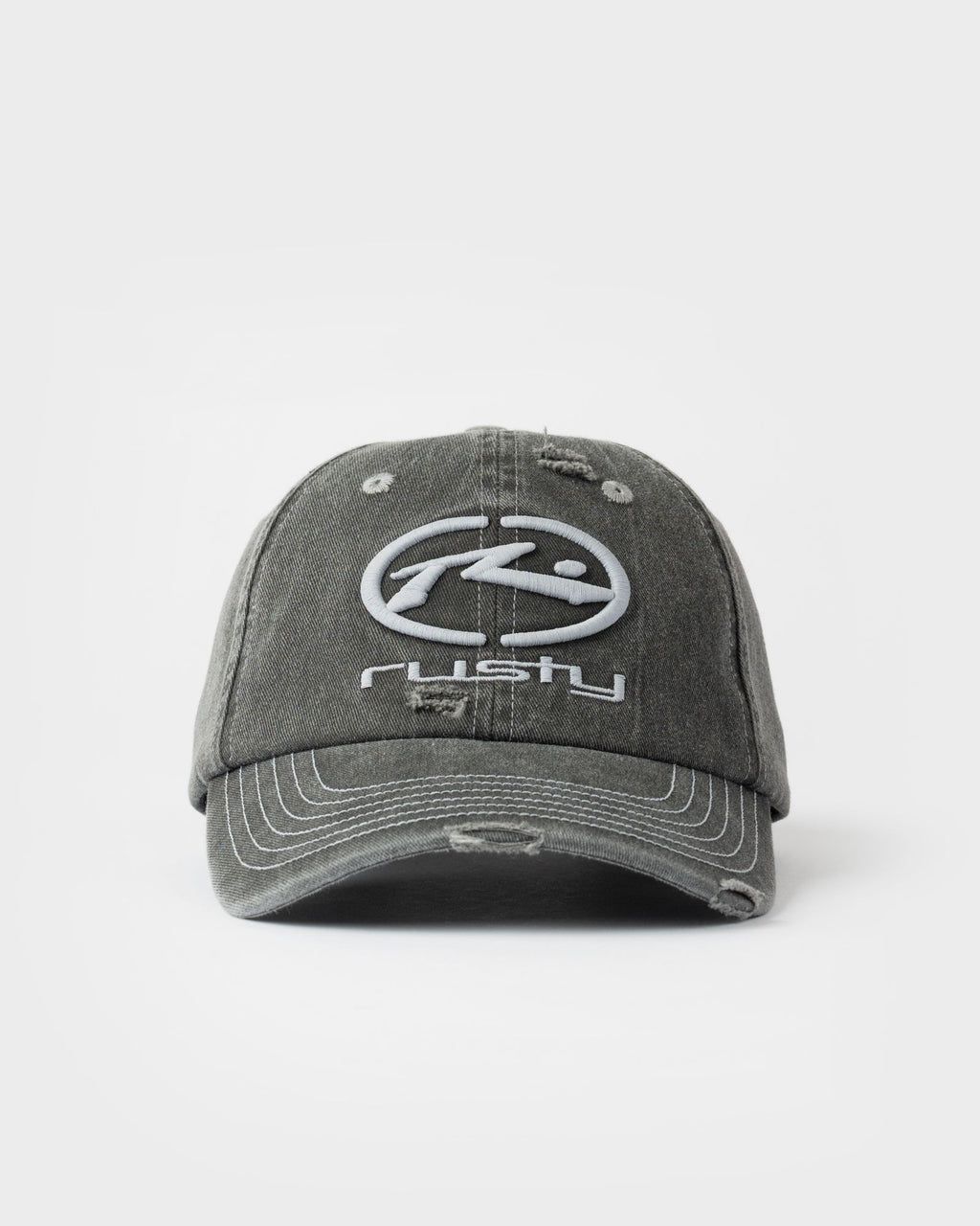 SPLIT SEAM DAD CAP -WASHED BLACK
