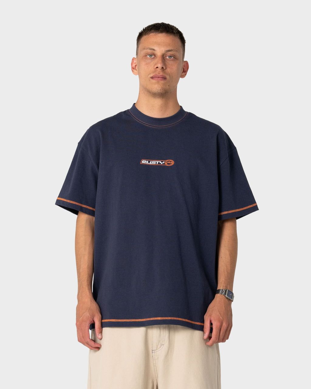 BUS DOWN SHORT SLEEVE TEE - DARK BLUE