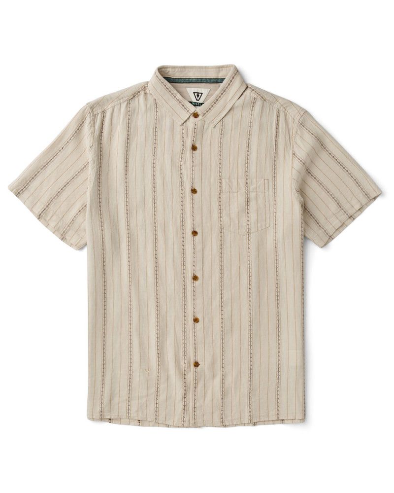 LINEN PIN SS SHIRT - SAND