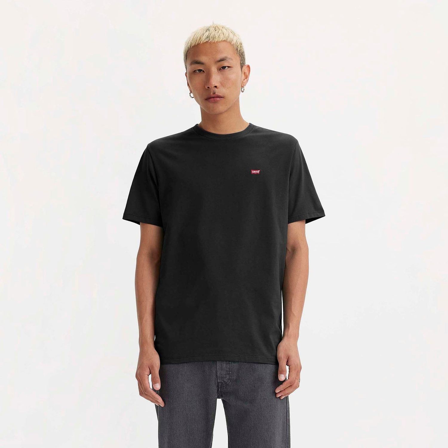LEVIS MENS ORIGINAL HOUSEMARK T - SHIRT - MINERAL BLACK