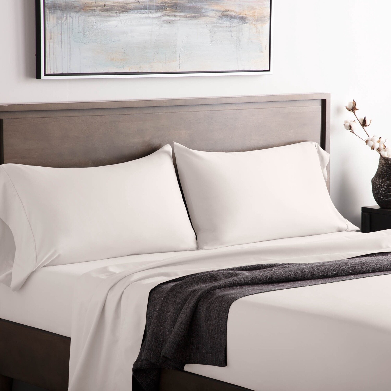 Brushed Microfiber Sheet Set, Colour: White, Size: Twin