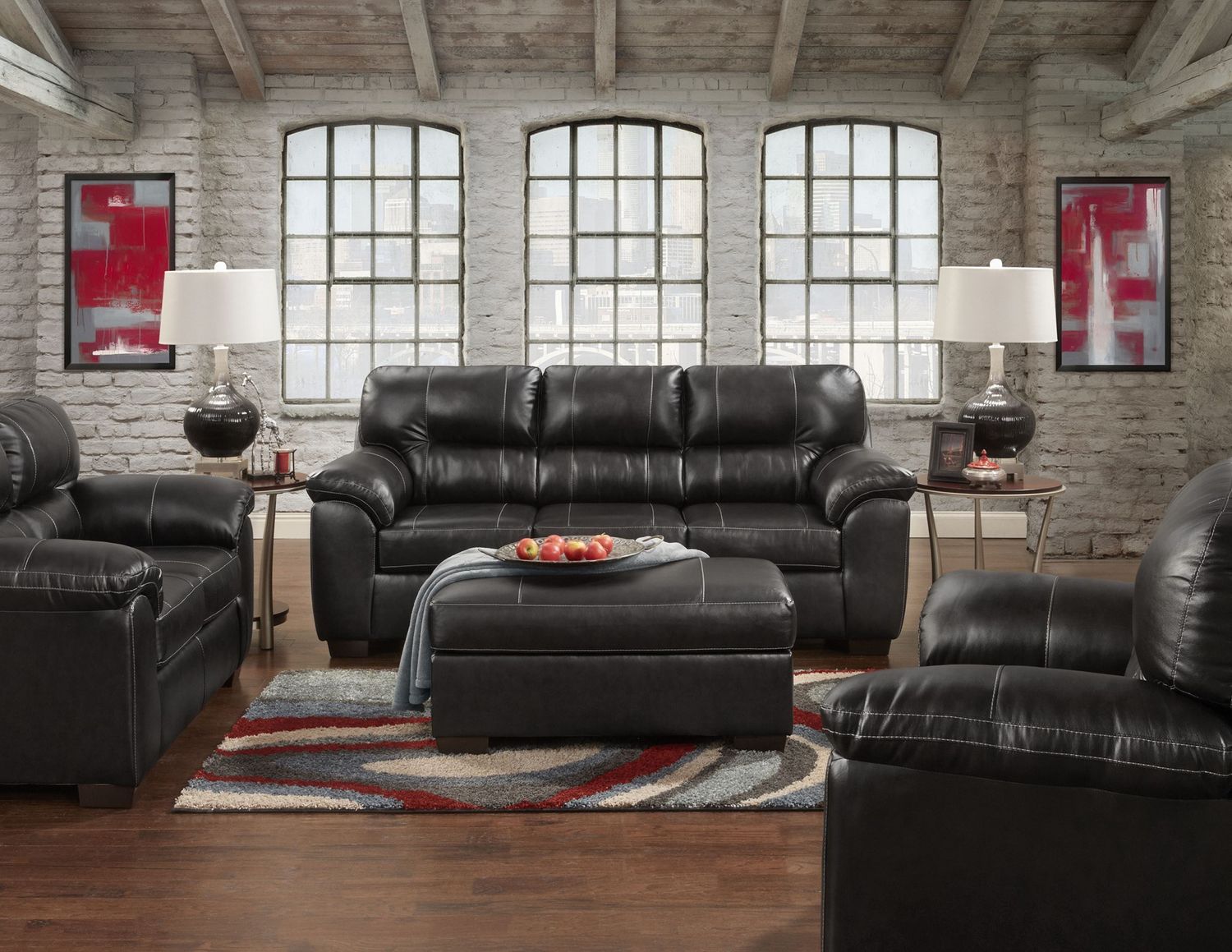 Austin Collection, Colour: Black, style: Sofa