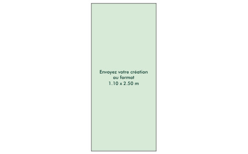 Papier peint avec votre création, Technique: PP Adhésif, Formats: 1.10 x 2.70 m