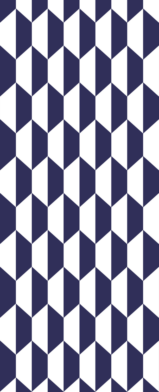 Toile tendue Tendance, Visuel seul: Non, Choisissez un de nos visuels: Losange bleu, Formats: 1.00 x 2.60 M