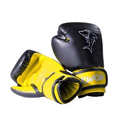Kwon Kinder-Boxhandschuhe "Shark", schwarz/gelb