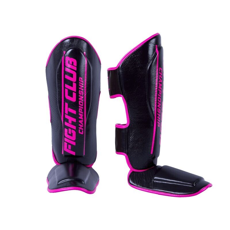 FC Schienbein- Spannschoner FC Schienbein- Spannschoner "Contest", Echtleder, sw/pink