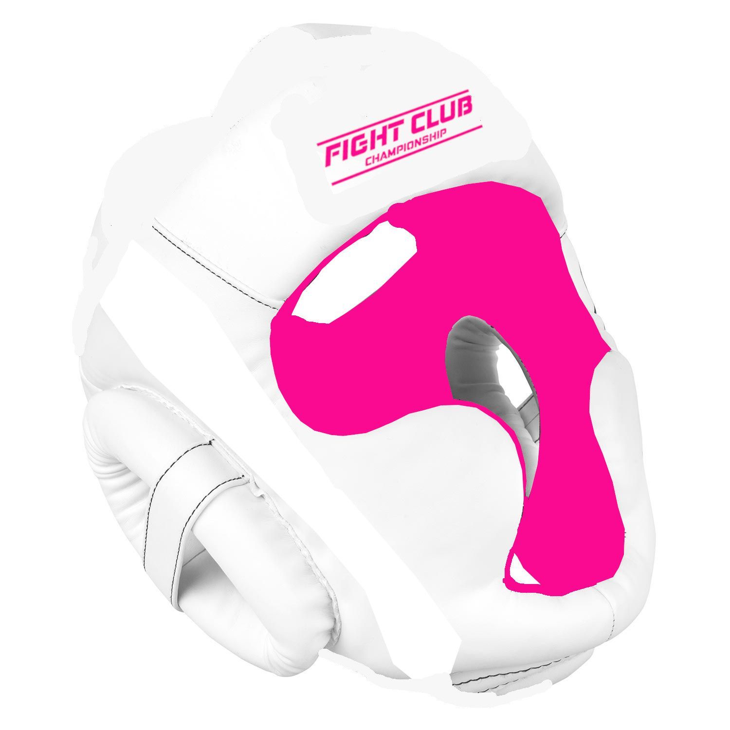 FCC Kopfschutz, Leder, weiss/pink