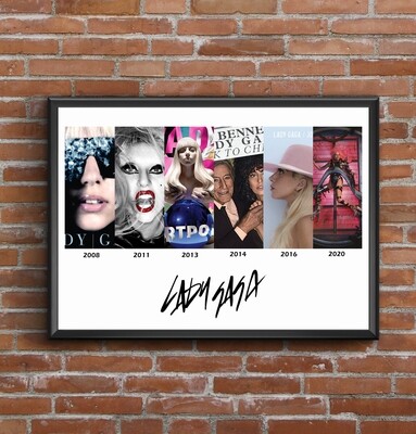 Lady Gaga Discography Print