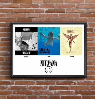 Nirvana Discography Print