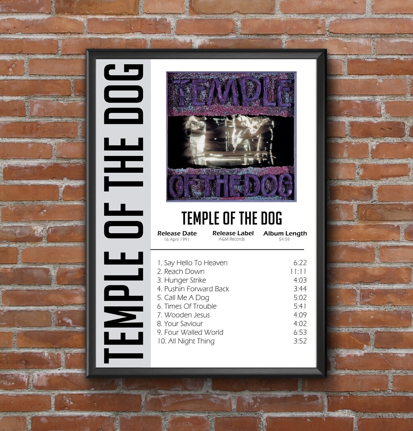 Temple of The Dog - Temple of The Dog  Album Print