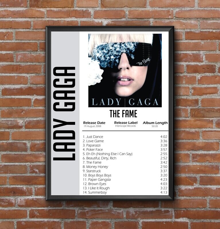 Lady Gaga - The Fame Album Print