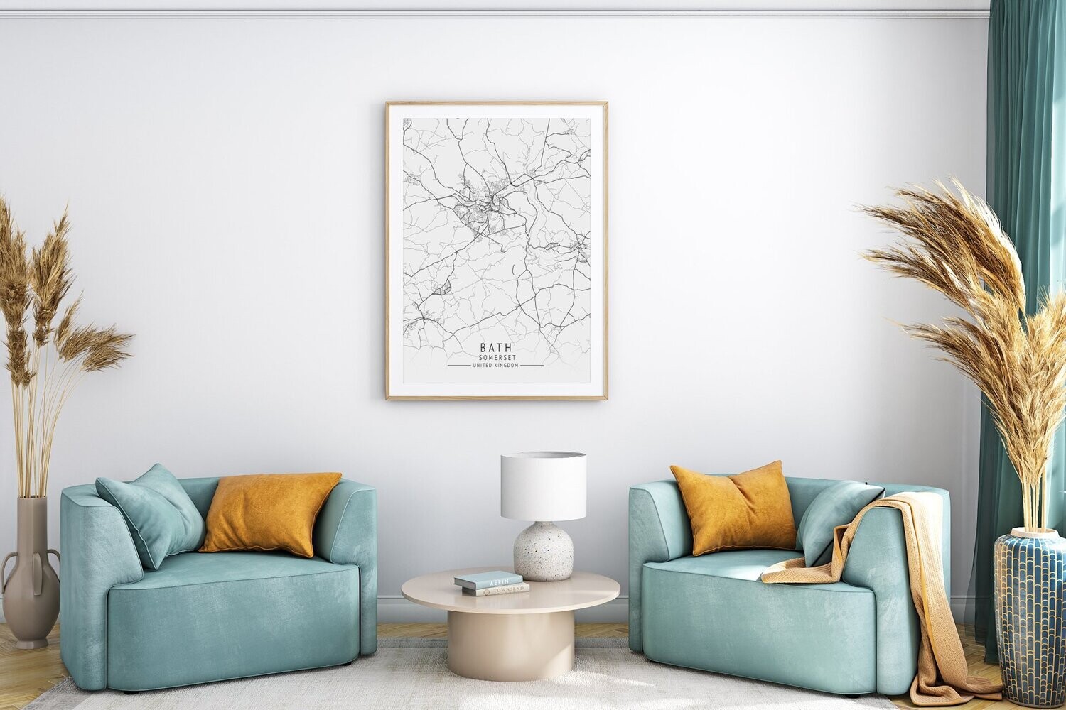 Bath - Somerset  Line Map Print